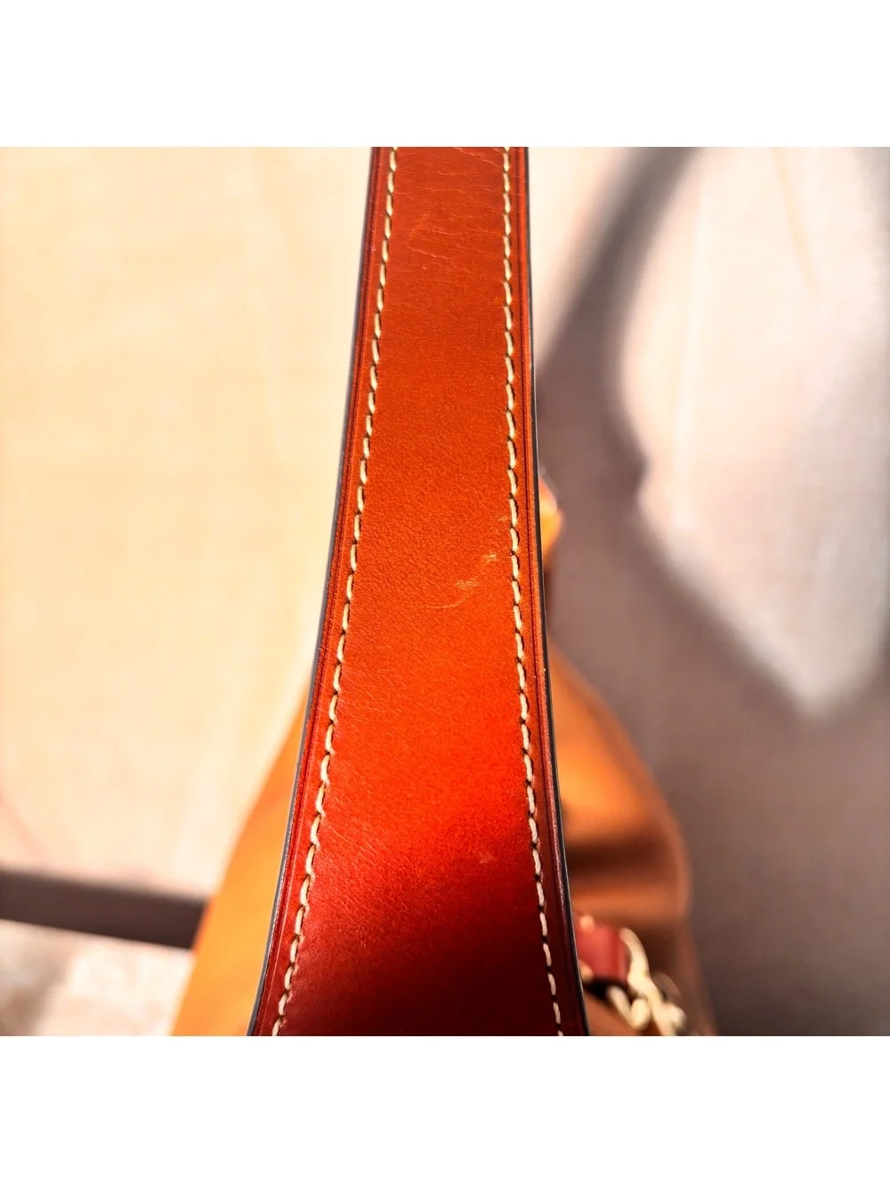 Dooney & Bourke Pebbled Leather Hobo Shoulder Bag with Matching Wristlet - Cognc